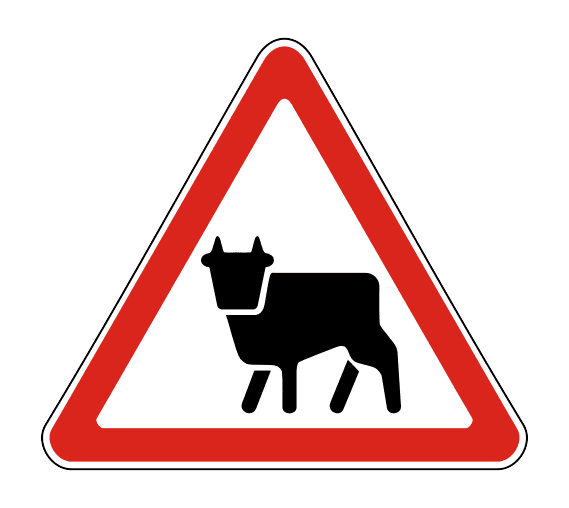 Знак 1.26 Перегон скота