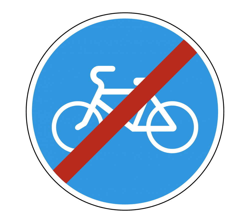 Знак 4.4.2 Конец велосипедной дорожки