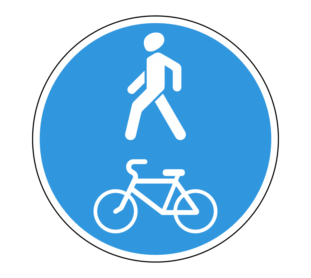 Знак 4.5.2 Пешеходная и велосипедная дорожка с совмещенным движением (велопешеходная дорожка с совмещенным движением)