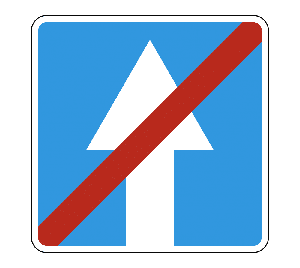 Знак 5.6 Конец дороги с односторонним движением