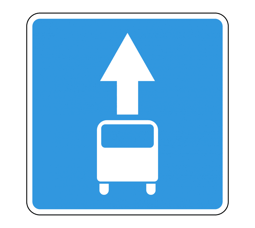 Знак 5.14 Полоса для маршрутных транспортных средств